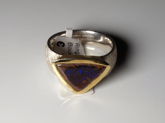 Opalring, Silbering mit Opal aus Australien