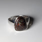 Opalring, Silbering mit Opal aus Australien