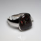 Opalring, Silbering mit Opal aus Australien