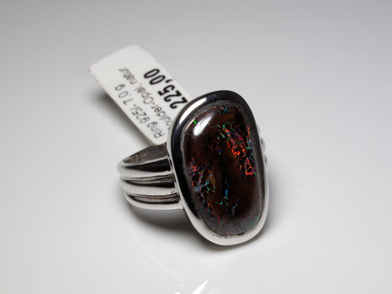 Opalring, Silbering mit Opal aus Australien