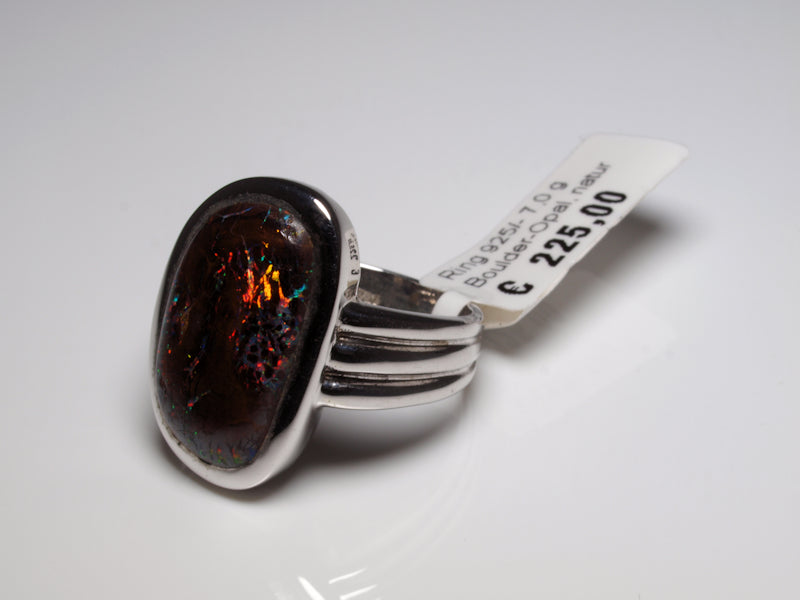 Opalring, Silbering mit Opal aus Australien