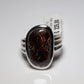 Opalring, Silbering mit Opal aus Australien