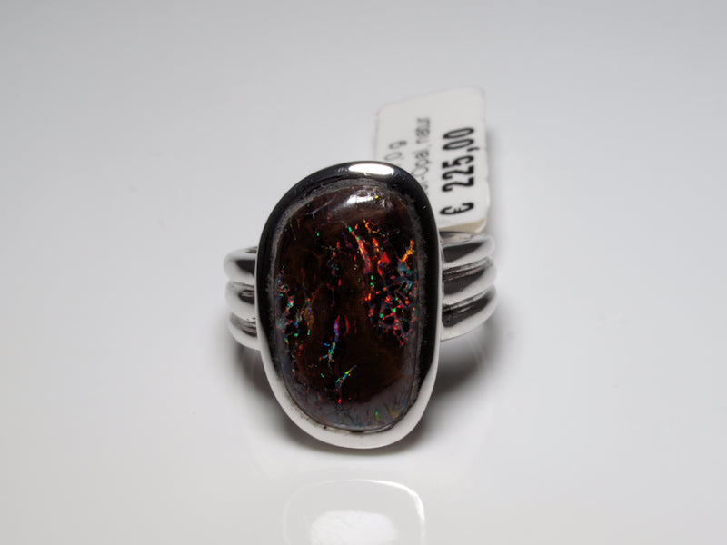 Opalring, Silbering mit Opal aus Australien