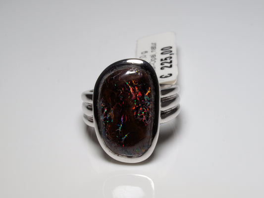 Opalring, Silbering mit Opal aus Australien