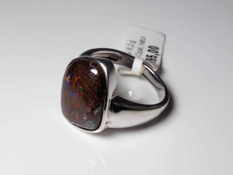 Opalring, Silbering mit Opal aus Australien