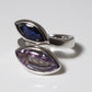 Silberring mit Edelstein, Amethyst, Iolith