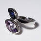 Silberring mit Edelstein, Amethyst, Iolith