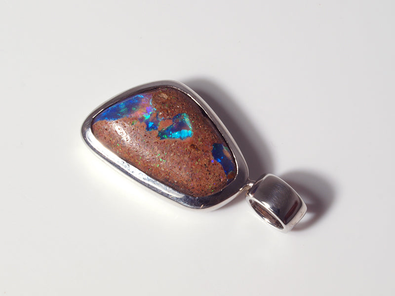 Opalschmuck - Silberanhänger, Fossil-Opal