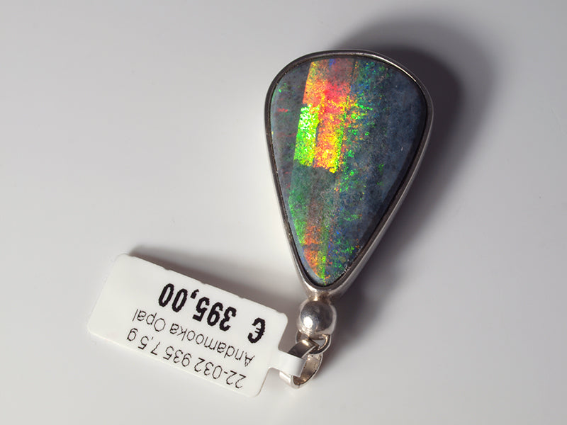 Opal - Silberschmuck, Anhänger mit Andamooka-Matrix-Opal