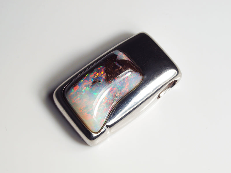 Opalschmuck - Opalanhänger aus Silber mit Boulder Opal