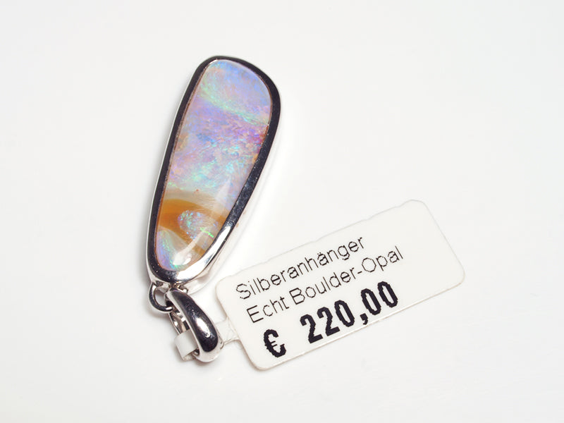 Opalschmuck - Silberanhänger mit Boulder-Opal
