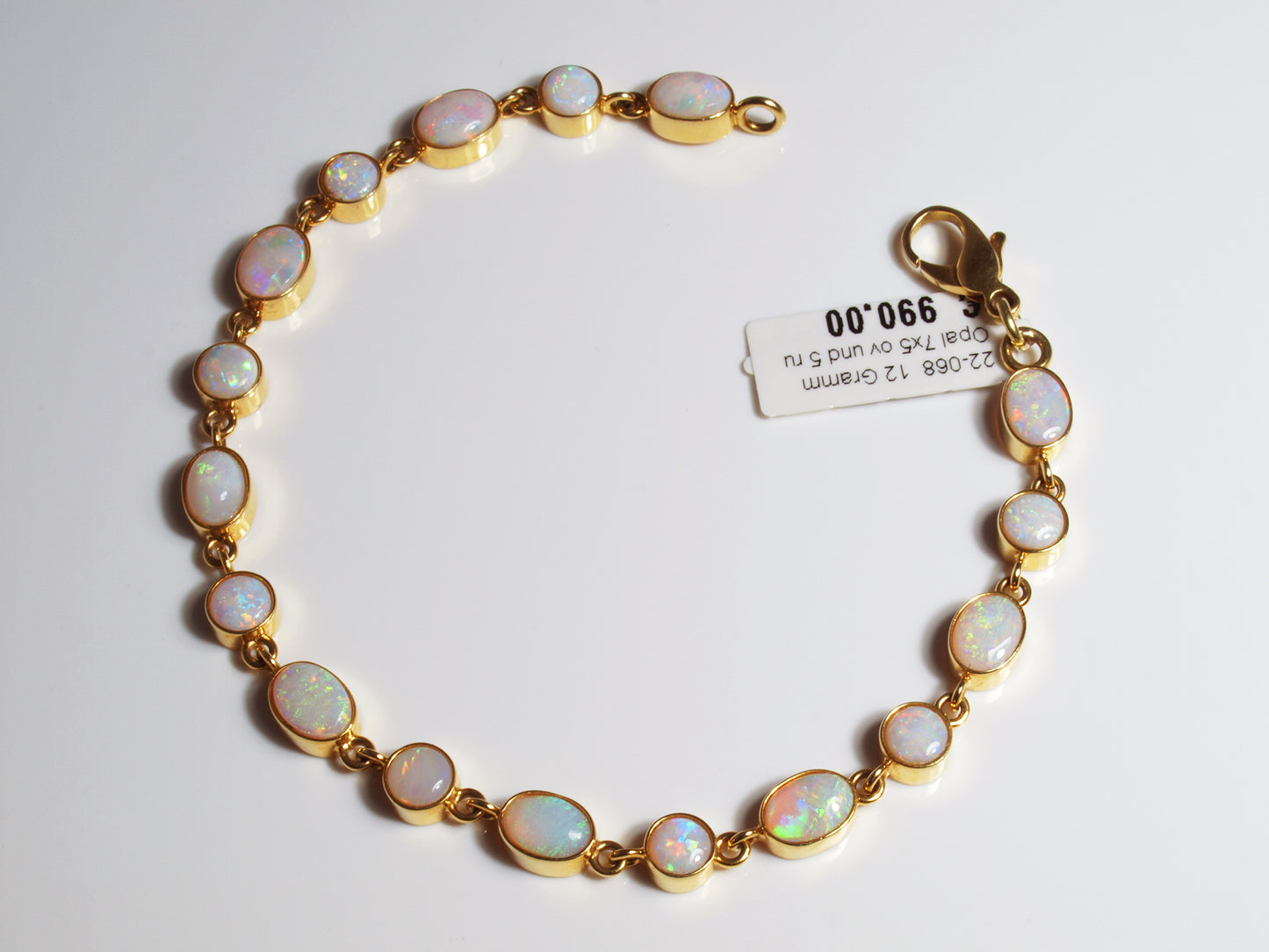 Opalschmuck - Goldschmuck, Armband aus Gold mit Opal aus Australien