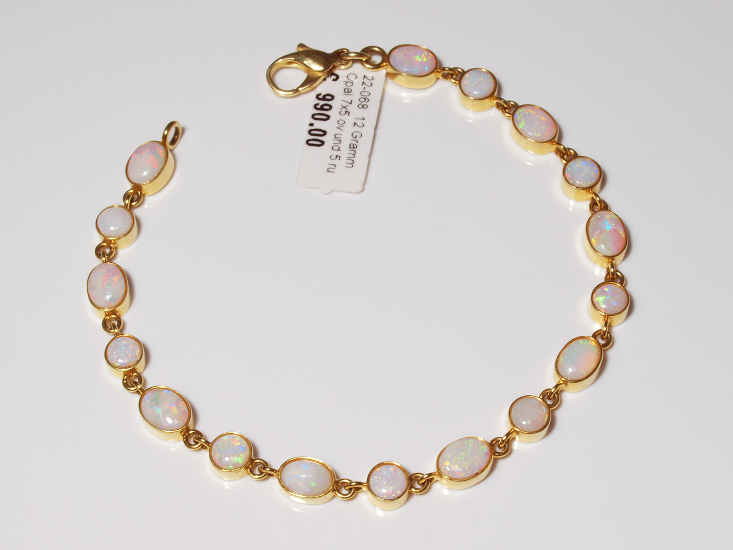 Opalschmuck - Goldschmuck, Armband aus Gold mit Opal aus Australien
