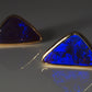 Opalschmuck - Goldschmuck, Ohrstecker aus Gelbgold mit Boulderopal
