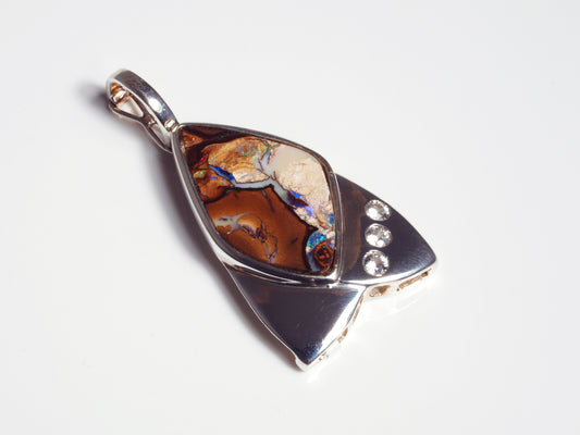 Opalschmuck - Silberschmuck, Anhänger mit Boulder-Matrix-Opal