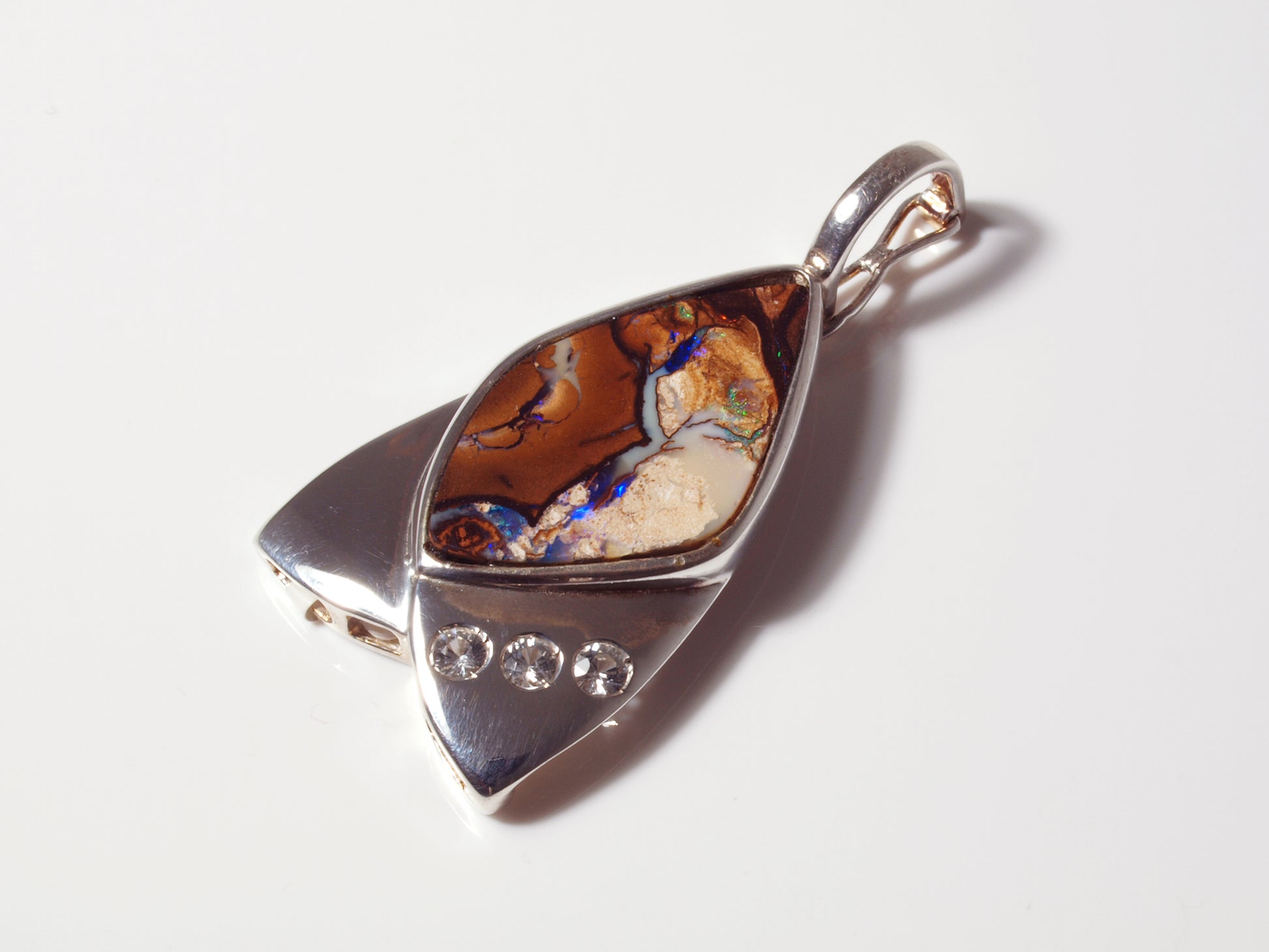Opalschmuck - Silberschmuck, Anhänger mit Boulder-Matrix-Opal